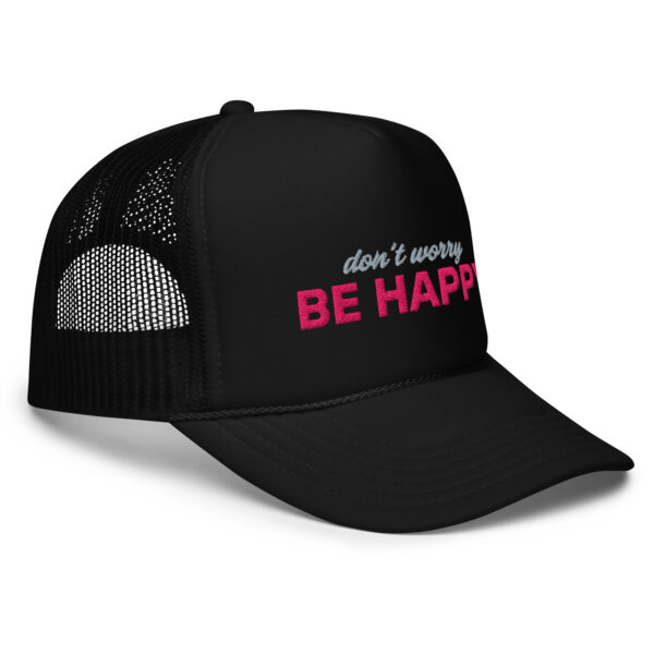 Don't Worry Be Happy Trucker Hat - Image 3